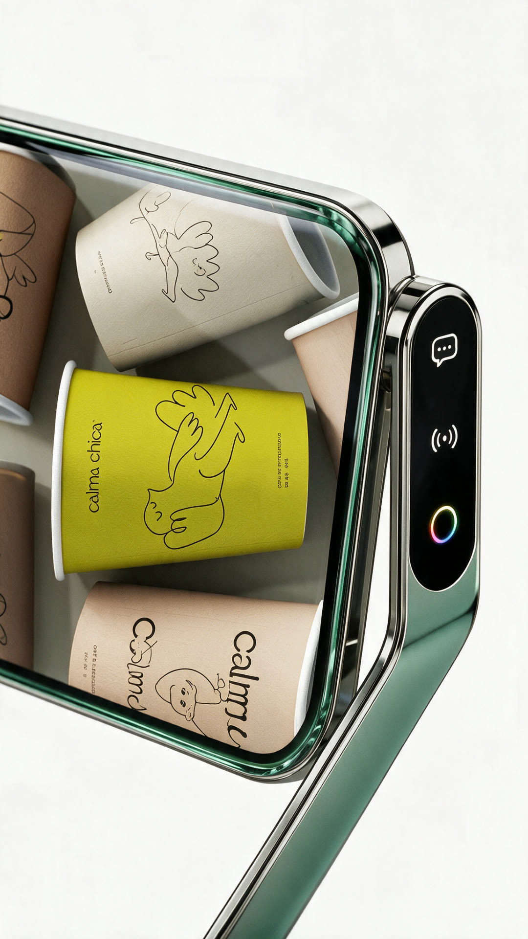 Attracted in-store payment and media device